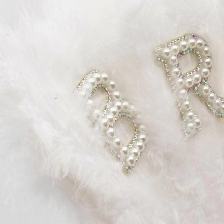 Bride Feather Fan with Pearl