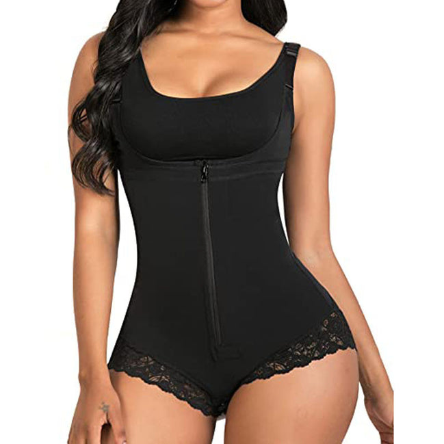Hip Lifting Tights Body Shaping Zipper Shapewear
