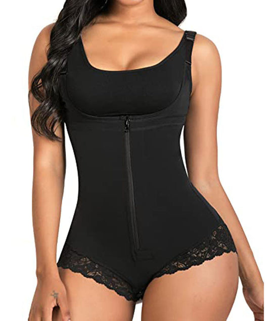 Hip Lifting Tights Body Shaping Zipper Shapewear