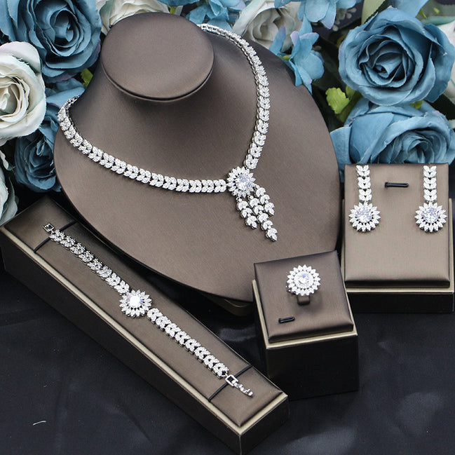 Bride Shiny Zircon Jewelry Set