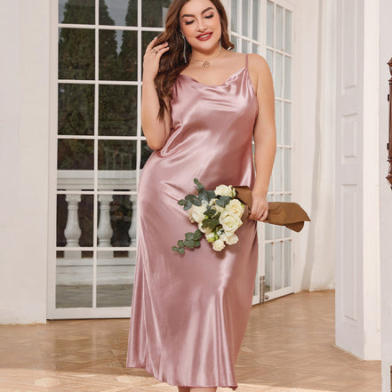 Women's Plus Size Long Slip Nightdress